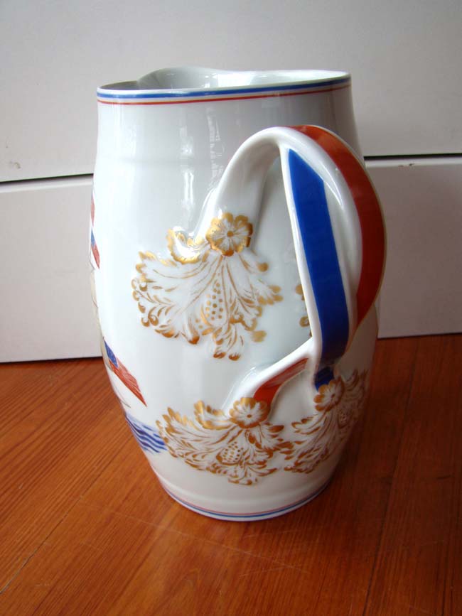 A Maritime Heritage U.S. Frigate Constitution porcelain pitcher by Mottahedeh — image 2